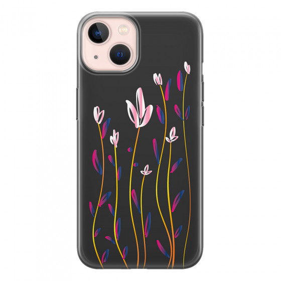 APPLE - iPhone 13 Mini - Soft Clear Case - Pink Tulips