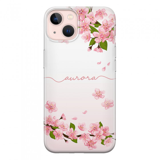 APPLE - iPhone 13 Mini - Soft Clear Case - Sakura Handwritten