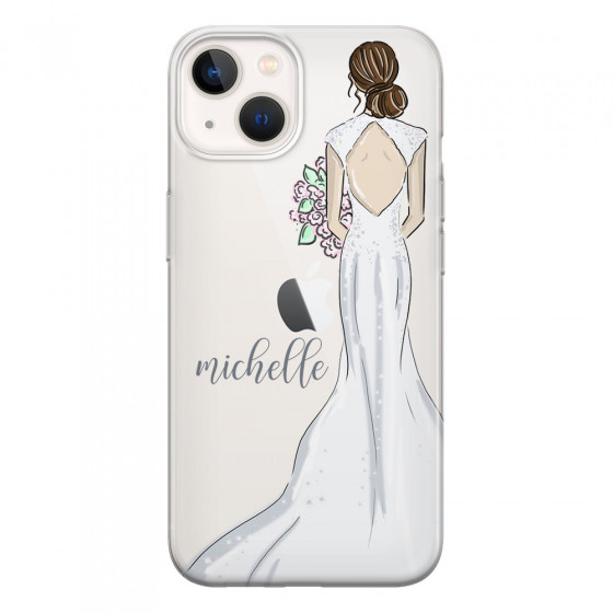 APPLE - iPhone 13 - Soft Clear Case - Bride To Be Brunette Dark
