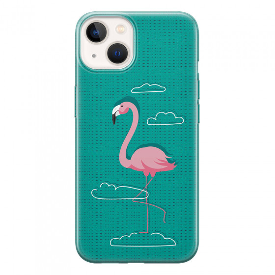 APPLE - iPhone 13 - Soft Clear Case - Cartoon Flamingo