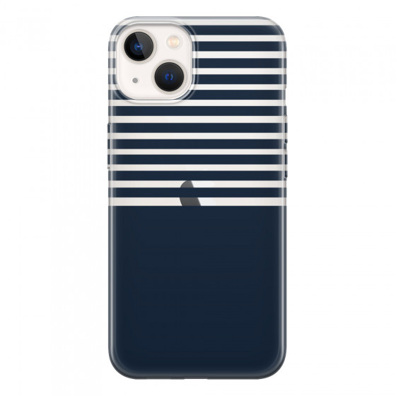 APPLE - iPhone 13 - Soft Clear Case - Life in Blue Stripes
