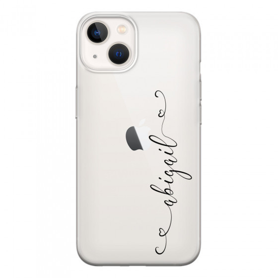APPLE - iPhone 13 - Soft Clear Case - Little Hearts Handwritten Black