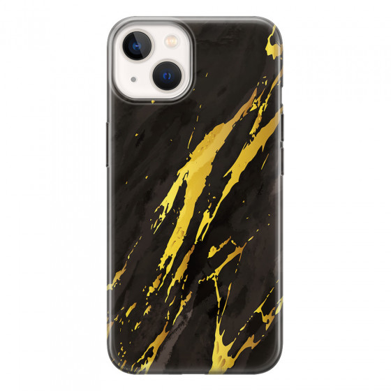 APPLE - iPhone 13 - Soft Clear Case - Marble Castle Black