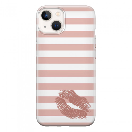 APPLE - iPhone 13 - Soft Clear Case - Pink Lipstick