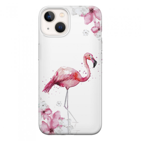 APPLE - iPhone 13 - Soft Clear Case - Pink Tropes