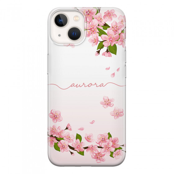 APPLE - iPhone 13 - Soft Clear Case - Sakura Handwritten