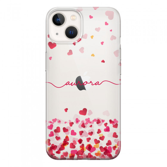 APPLE - iPhone 13 - Soft Clear Case - Scattered Hearts