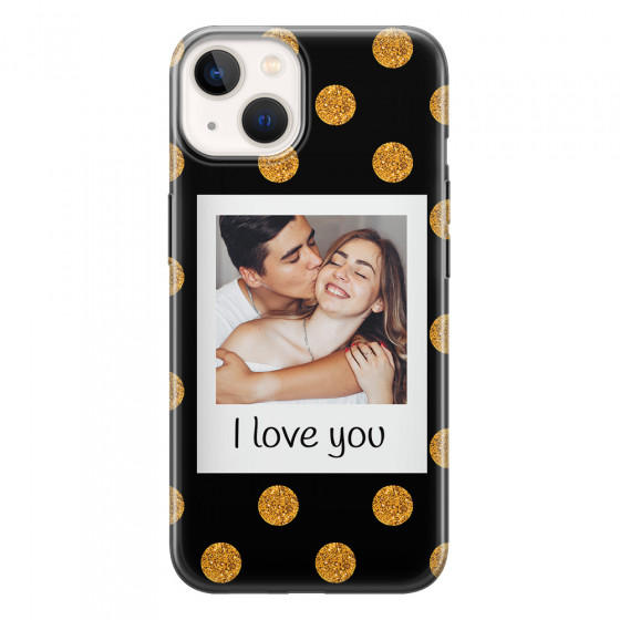 APPLE - iPhone 13 - Soft Clear Case - Single Love Dots Photo