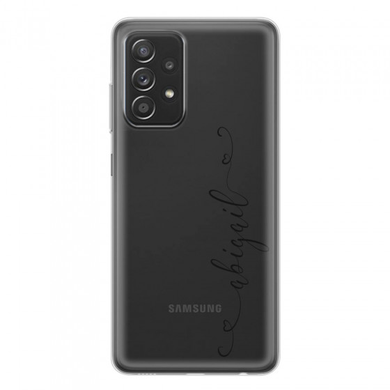 SAMSUNG - Galaxy A52 / A52s - Soft Clear Case - Little Hearts Handwritten Black