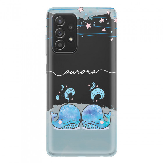 SAMSUNG - Galaxy A52 / A52s - Soft Clear Case - Little Whales White