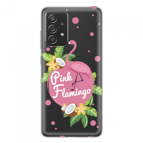 SAMSUNG - Galaxy A52 / A52s - Soft Clear Case - Pink Flamingo