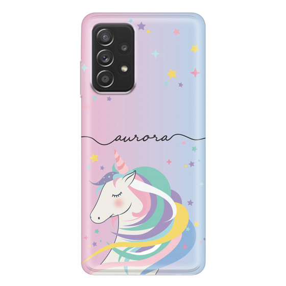 SAMSUNG - Galaxy A52 / A52s - Soft Clear Case - Pink Unicorn Handwritten
