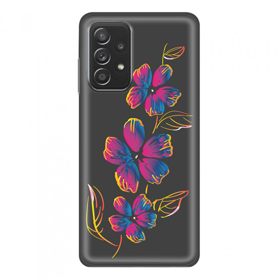 SAMSUNG - Galaxy A52 / A52s - Soft Clear Case - Spring Flowers In The Dark