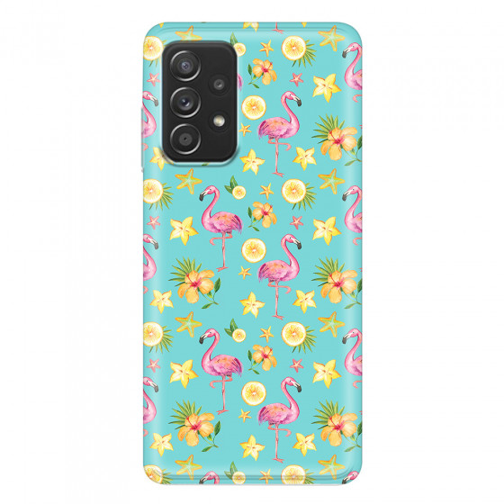 SAMSUNG - Galaxy A52 / A52s - Soft Clear Case - Tropical Flamingo I