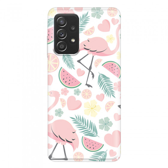 SAMSUNG - Galaxy A52 / A52s - Soft Clear Case - Tropical Flamingo III