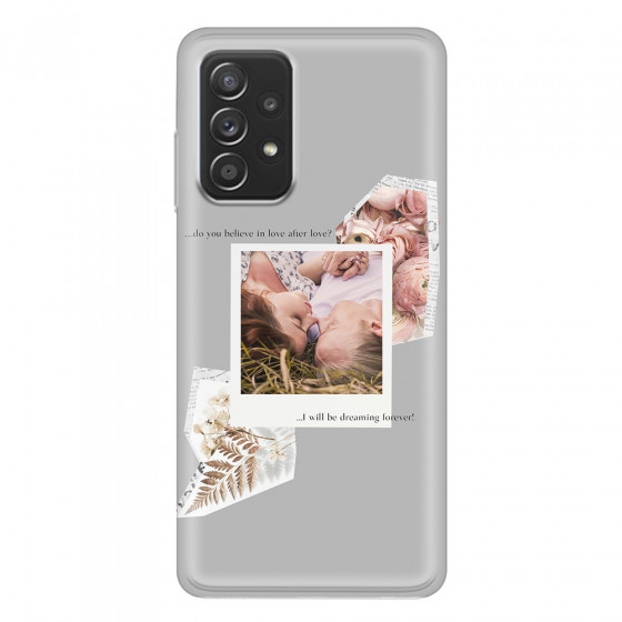SAMSUNG - Galaxy A52 / A52s - Soft Clear Case - Vintage Grey Collage Phone Case