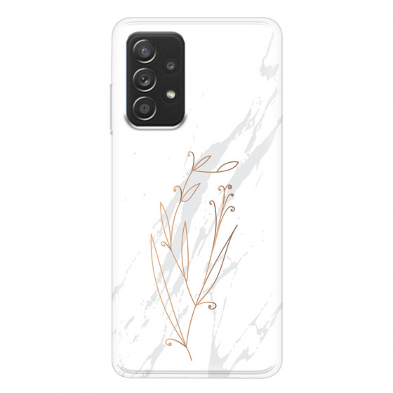 SAMSUNG - Galaxy A52 / A52s - Soft Clear Case - White Marble Flowers
