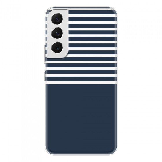SAMSUNG - Galaxy S22 Plus - Soft Clear Case - Life in Blue Stripes