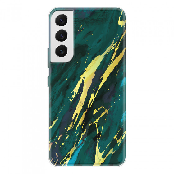 SAMSUNG - Galaxy S22 Plus - Soft Clear Case - Marble Emerald Green
